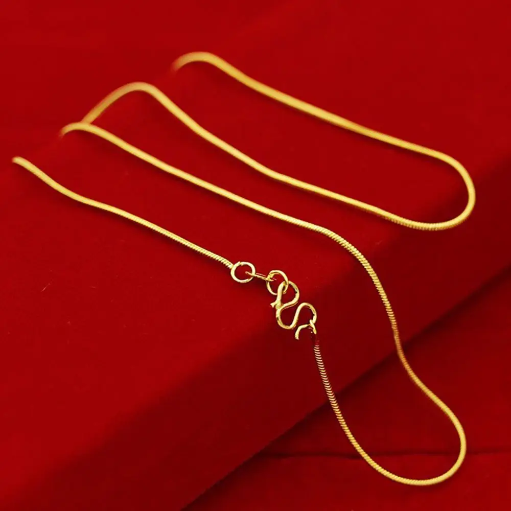 Clavicle Chain Girls Gift Vietnam Sand Gold Necklace Women Jewelry Accessories Without Pendant Necklace Double Layer Chain