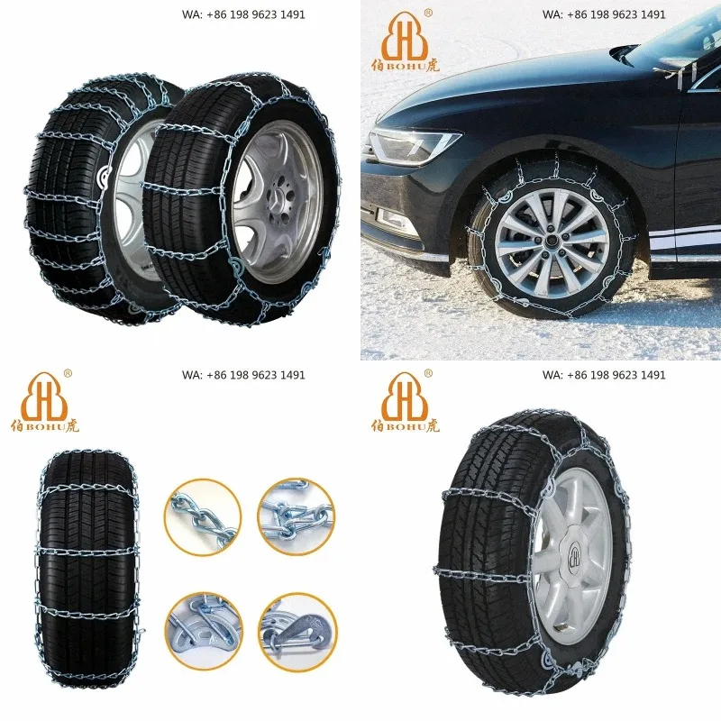 V-Bar Heavy Truck Snow Chains, GS Certified Alloy Steel Anti-Slip Tire Chain for Large Vehicle Winter Snow Driving