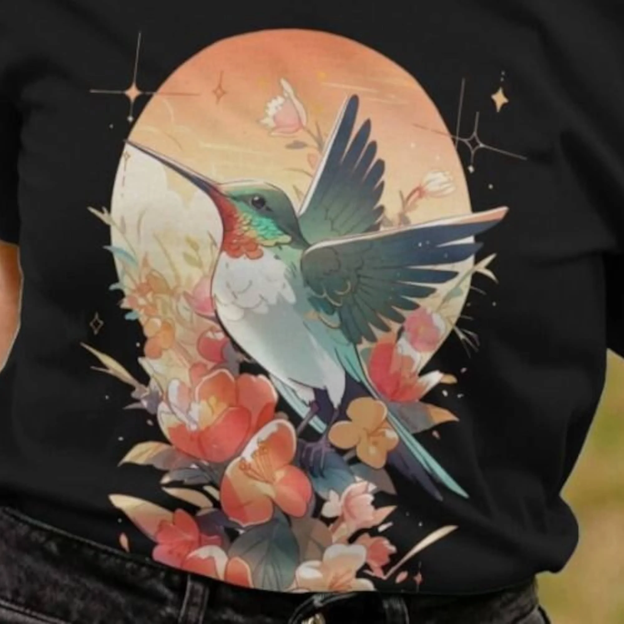 Hummingbird T Shirt Certified Organic Cotton Unisex