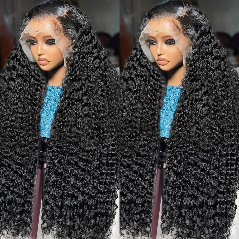 

30 36 38 Inch Deep Wave Frontal Wig Transparent 13x4 13x6 HD Lace Front Human Hair Wigs For Women 5X5 4X6 Pre Cut Glueless Wig