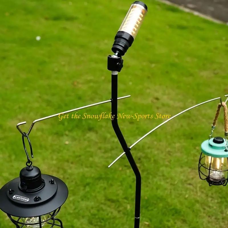 E56D Regulable Camping Light Poles Aluminum Construction Hanging Lamp Stand
