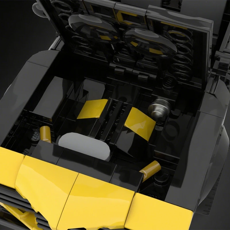 296pcs MOC Chevy Camarosn Bumblebee City Champions Model Building Blocks Construction Creative Birthday DIY Christmas Gift Toy