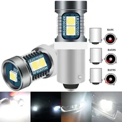 2PCS Signal Lamp BA9S T4W Led Bulb BAX9S BAY9S H21W H6W LED Car Led Bulb Canbus Interior Light Dome Lamp Parking Lights 12V