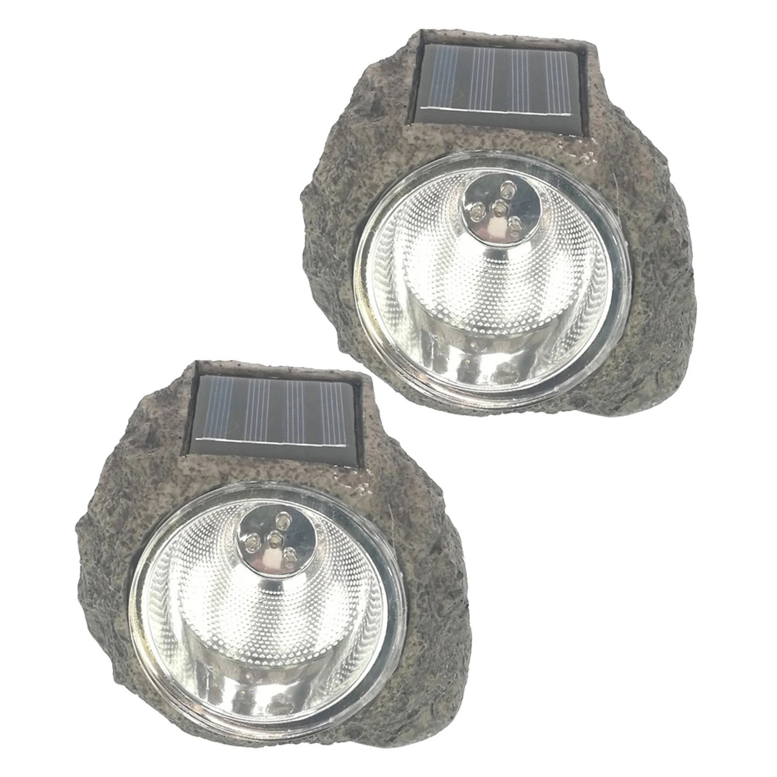 

2 pcs Lawn Solar Energy Spotlight Outdoor Waterproof Stone LED High Brightness Solar Energy Spotlight Easy Install