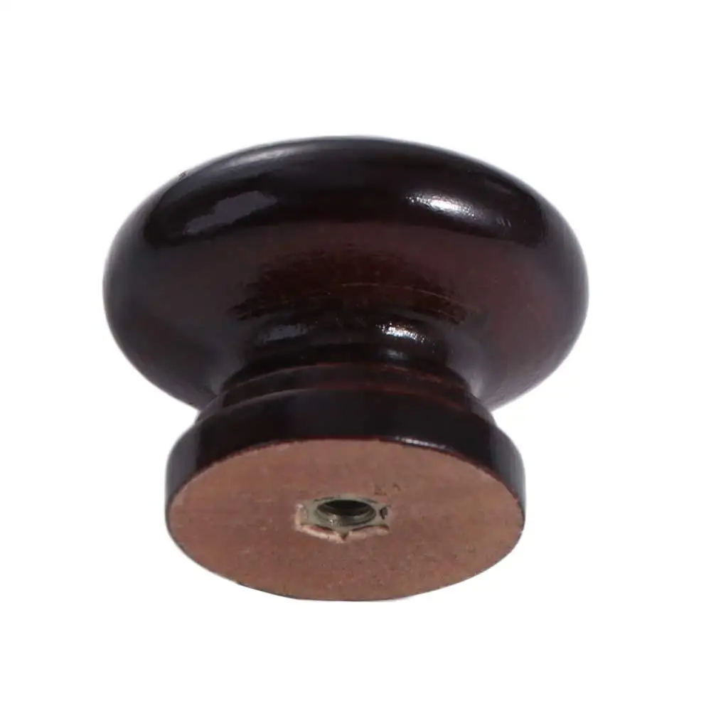 Polished Finish Circular Drawer Handles Rust-Resistant Easy-Grip Design Dresser Furniture Door Knobs Natural Wood Sturdy