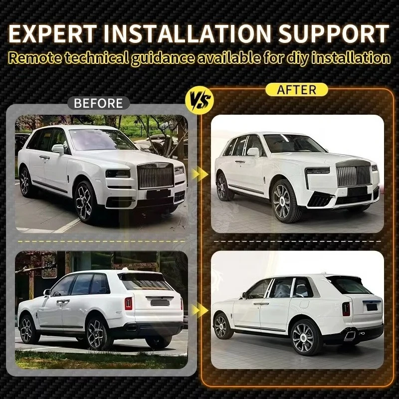 Black Badge Exclusive Stock Product Body Kit for Cullinan Old to New Plastic Front Bumper Main Grill Rear Bumper