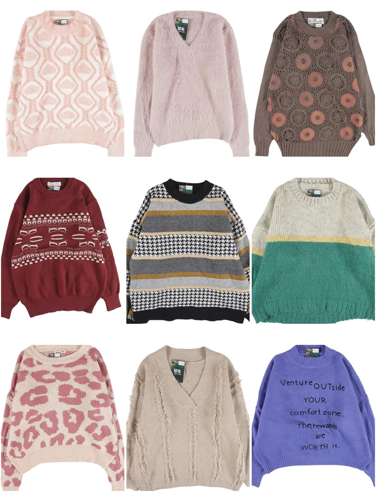 

Vintage Loose ex Fair Isle Wool Sweater Pattern Autumn Winter Warm Knitwear Men Women Retro Japanese Sle 30