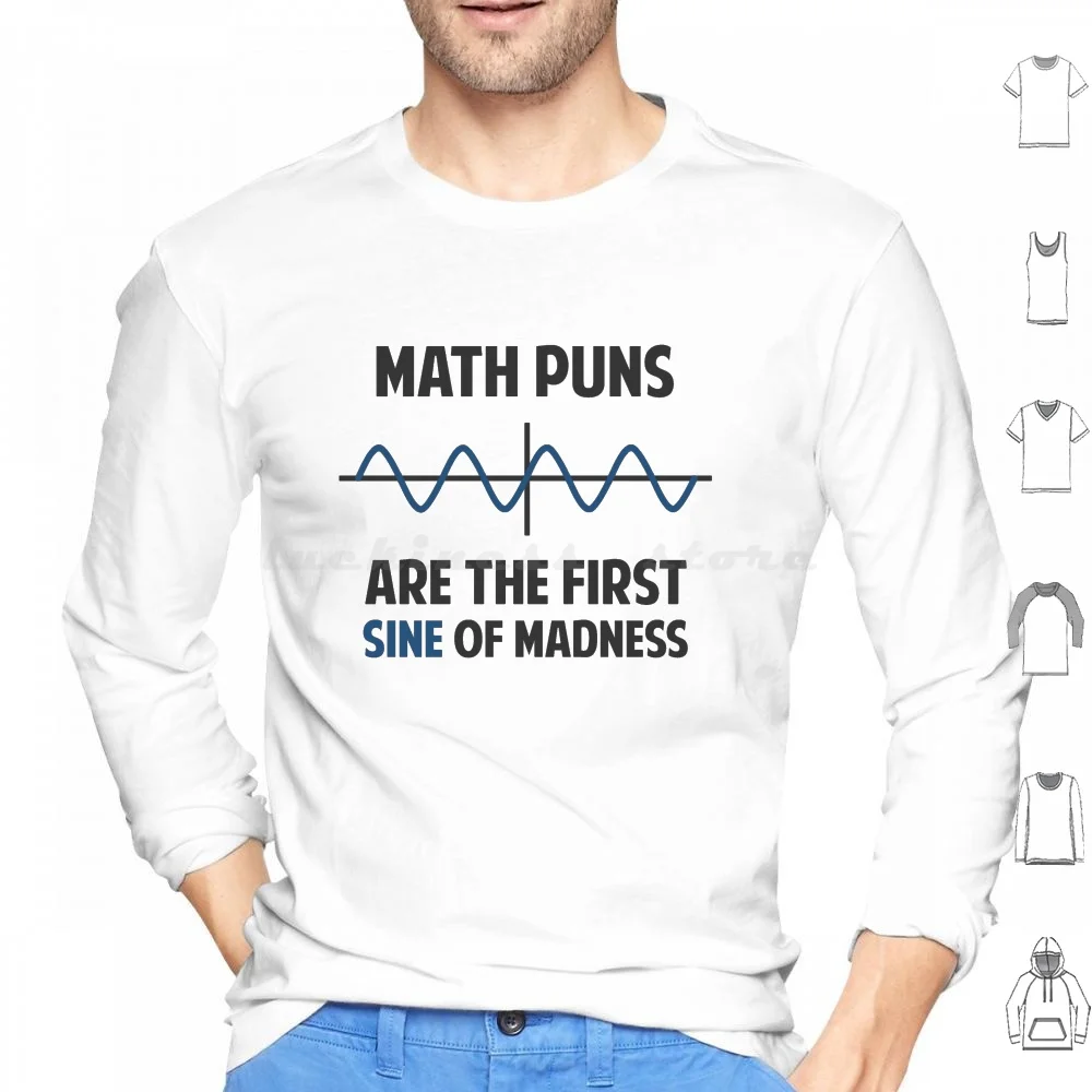 Mathe Puns First Sinus des Wahnsinns Hoodies Langarm Mathe Mathematik Witz Lustiger Nerdy Geeky Geometrie Algebra Geek Nerd