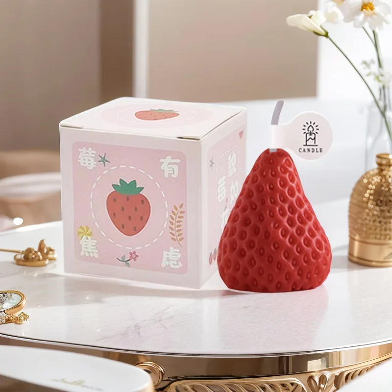 Candela per aromaterapia alla fragola Candele profumate fatte a mano romantiche per regali di compleanno per decorazioni per la casa, feste di San Valentino