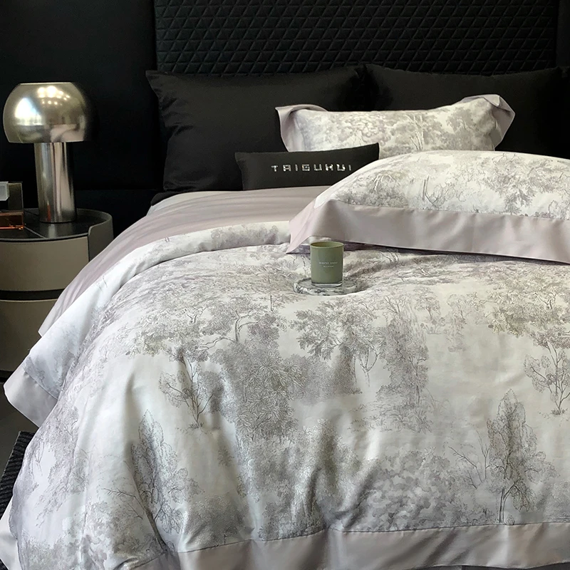 プレミアムフォレストインクデジタルプリント布団カバーシート枕 - Home Textiles Premium のレビューと価格