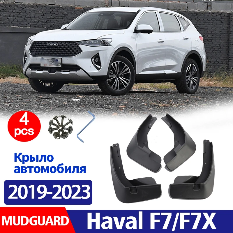 

FOR Haval F7 F7X 2019-2023 Mudguard Fender Mud Flap Guards Splash Mudflaps Car Accessories Auto Styline Front Rear 4pcs