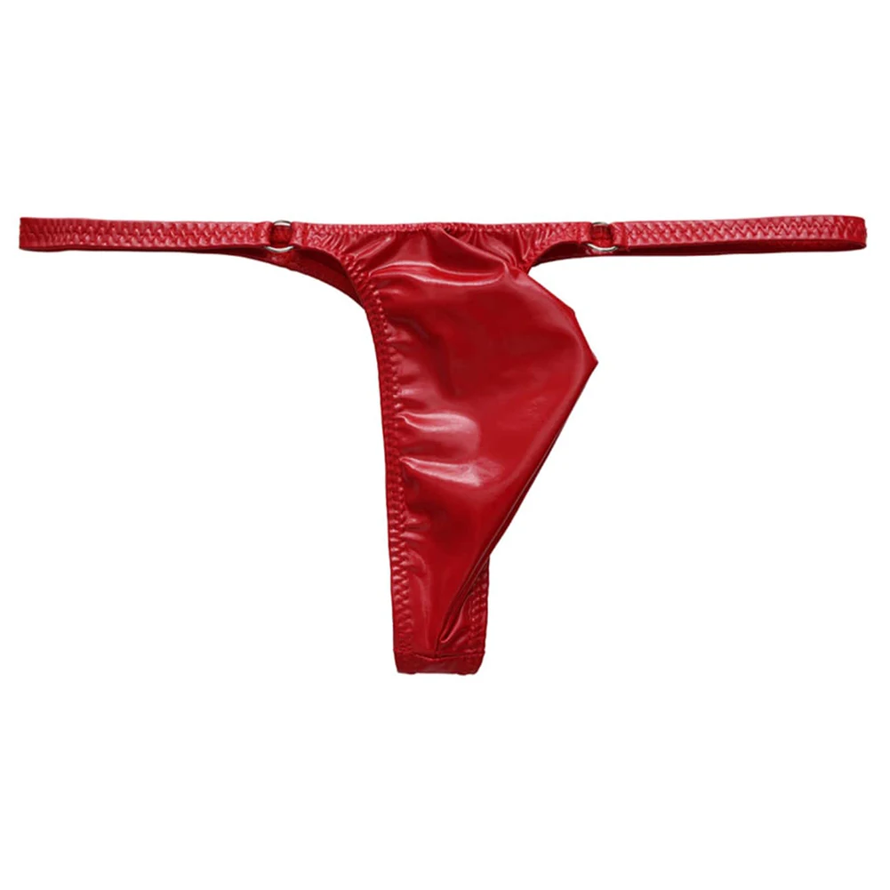 Low Waist Stretchy Men Shiny G-string For Daily Life 95 Polyester 5 Spandex Solid Pattern Design Soft Skin  Low