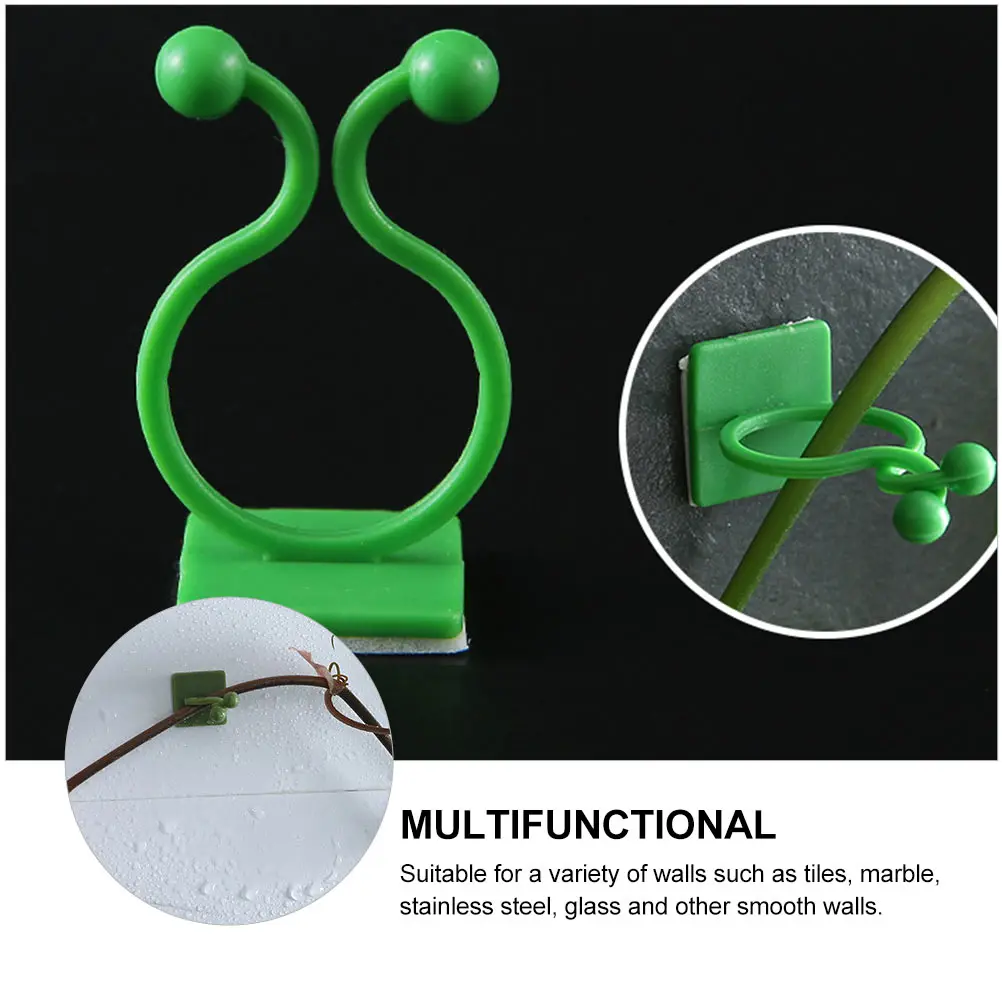 

80Pcs Plant Climbing Fixing Hooks Wall Sticky Clips High Viscosity Adhesive for Vine Branch Organizing Cable Management