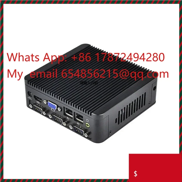 HD Video 2*lan 4*com Ports 3*USB 2.0 1*USB3.0 Mini itx Industriecomputergehäuse Lüfterlos Mini Stk