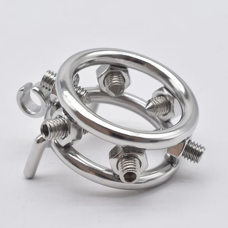 BDSM Spiked Masochism Stainless Steel Male Chastity Cage Penis Ring Cock Cage Gratification SexToys ForMen Penis Sleeve Sex Shop