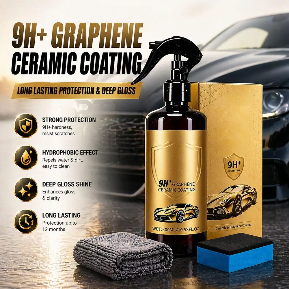 Graphen-Keramikbeschichtung 9H für Autos Kristallserum Hochglanz Autolack-Schutzset Politur für Auto-Detailing – Detail 1