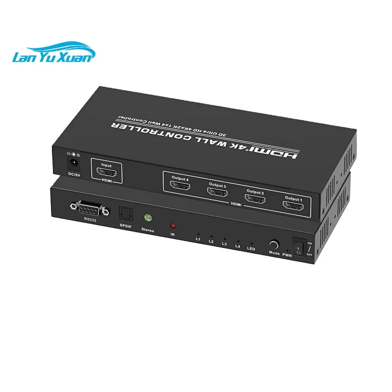 HD video one input channel 4 output 1X4 2X2 3x3 4k video switcher video wall Processor