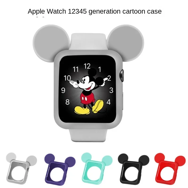 Disney Mickey Silicone Protective Case for Apple Watch 38mm 42mm 40mm 44mm Cartoon Soft Cover for IWatch Accessories Shell Gifts