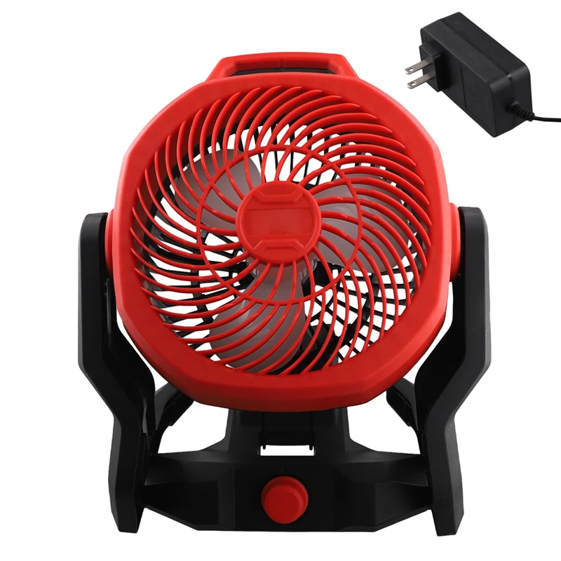 For Milwaukee M18 18V Battery Powered Fan,650 CFM Cordless Fan,Variable Speed Battery Fan,Worksite Camping Fan,US PLUG