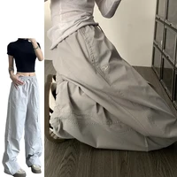 American High Street Style Women's Cargo Pants Spring Summer 2026 New Slimming Drapey Loose Sweatpants Folded Hem