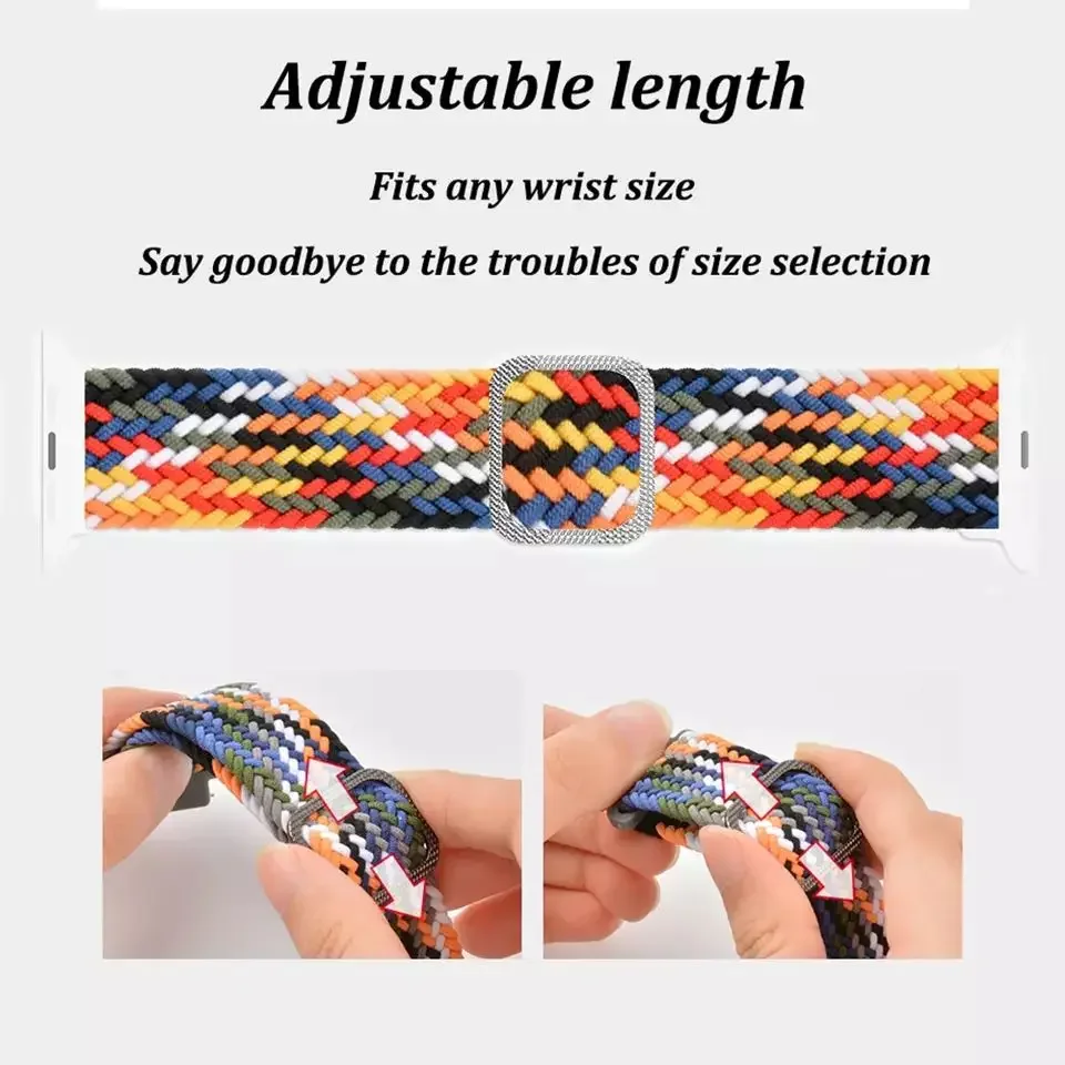 調節可能なナイロンストラップ Apple の時計バンド 49 ミリメートル 45 ミリメートル 44 ミリメートル 42 ミリメートル 41 ミリメートル 46 ミリメートル弾性リストバンド iwatch ウルトラ 10 9 8 7 6 5 4 SE ベルト