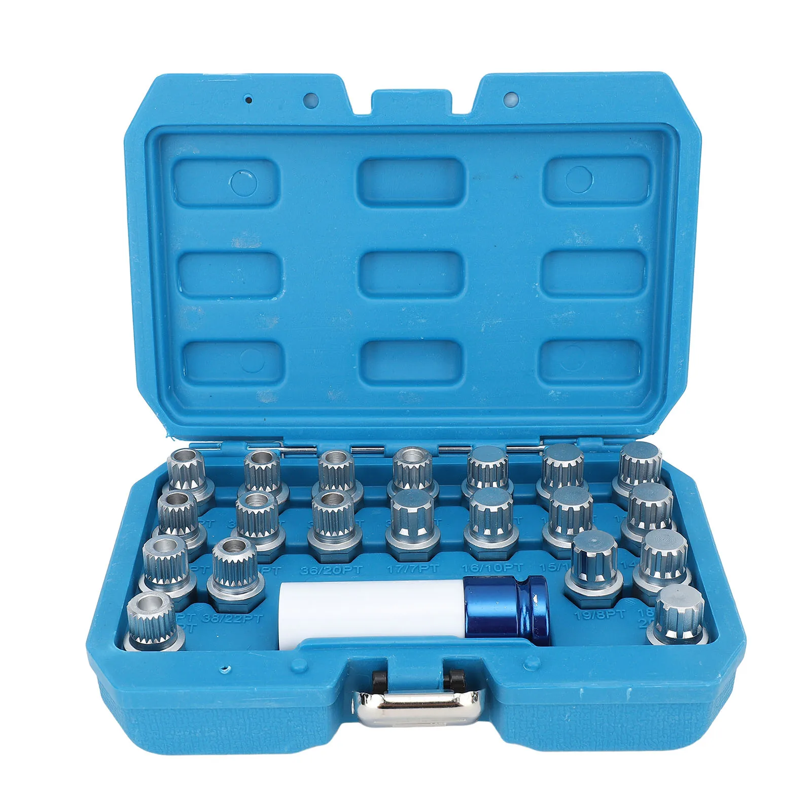 

21pcs Wheel Lock Lug Nut Remover Tool Kit With 1/2in Drive Adapter Steel Chrome Plated 36 1 300 for MINI R50 R52 R53