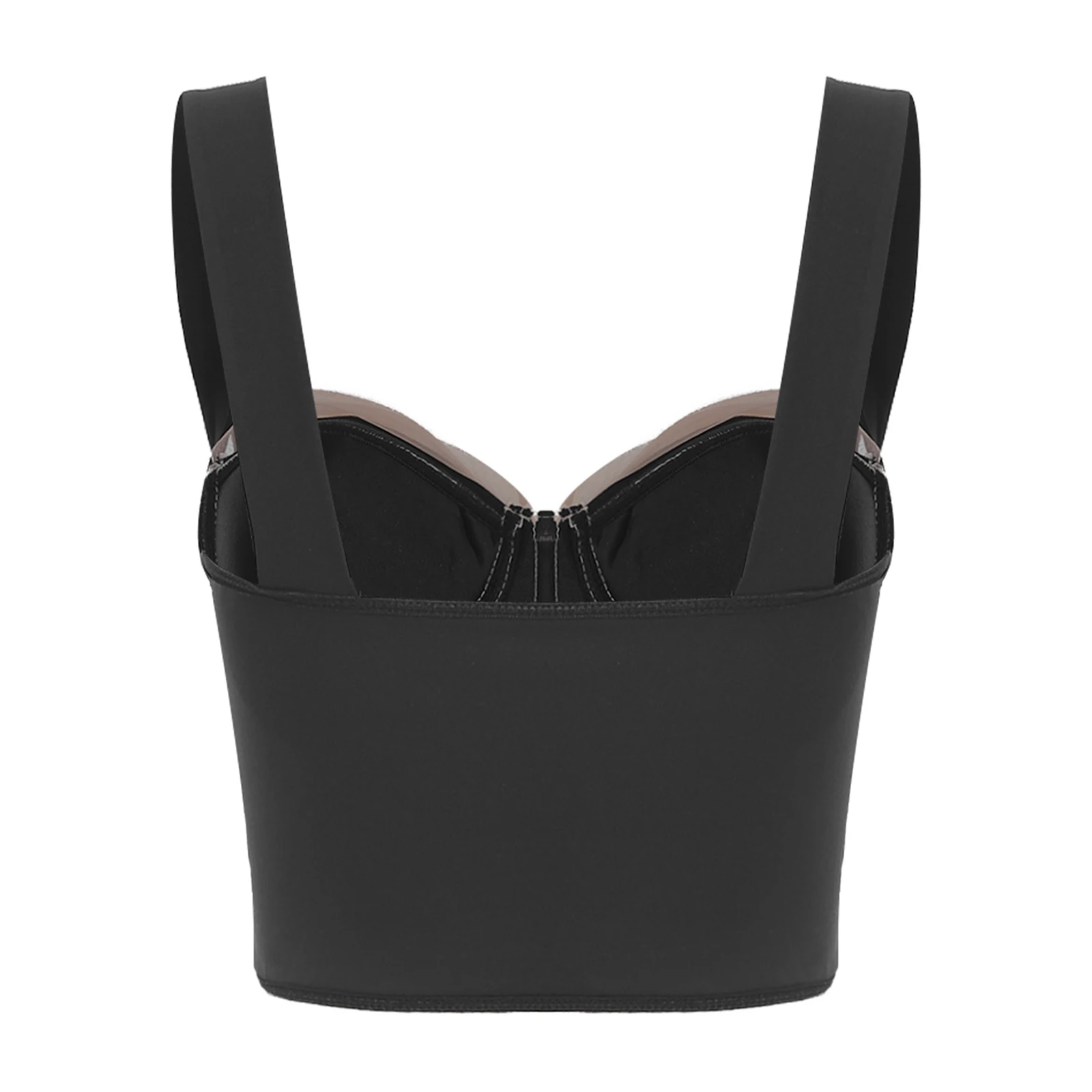 女性ヴィンテージスパゲッティストラップノースリーブ非対称裾オーバーバストコルセットビスチェチュールシェイプウェアトップスベストパーティークラブ用