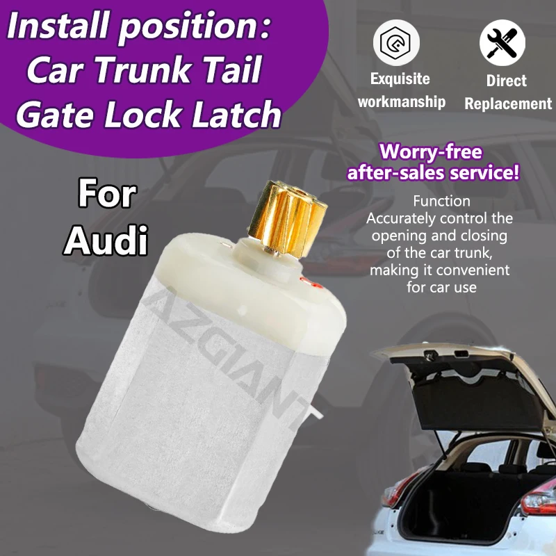 

AZGIANT B3457.02/301551 For Audi RS4 RS6 Avant/RS7 Sportback /TT/TTS Car Boot Release Lid Door Lock Latch Actuator 9T gear Motor