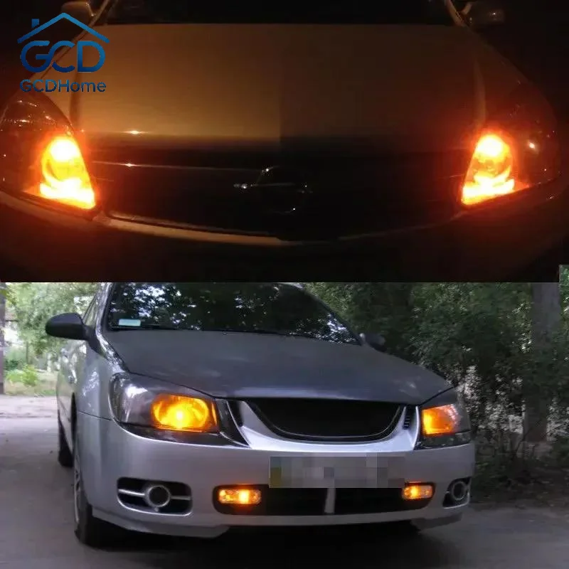 2pcs Car T10 12V LED Signal Light Orange Amber Light Position Parking City Lights