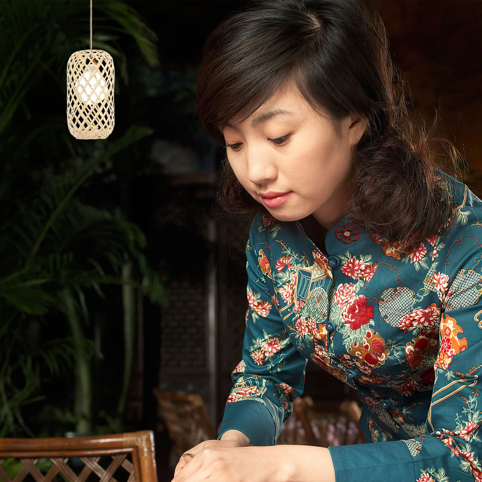 

Bamboo Lampshade Weaving Design Small Light Shade Ceiling Lamp Cover Hanging Lamp Shade for Home Hotel Use Ceiling Light Cover