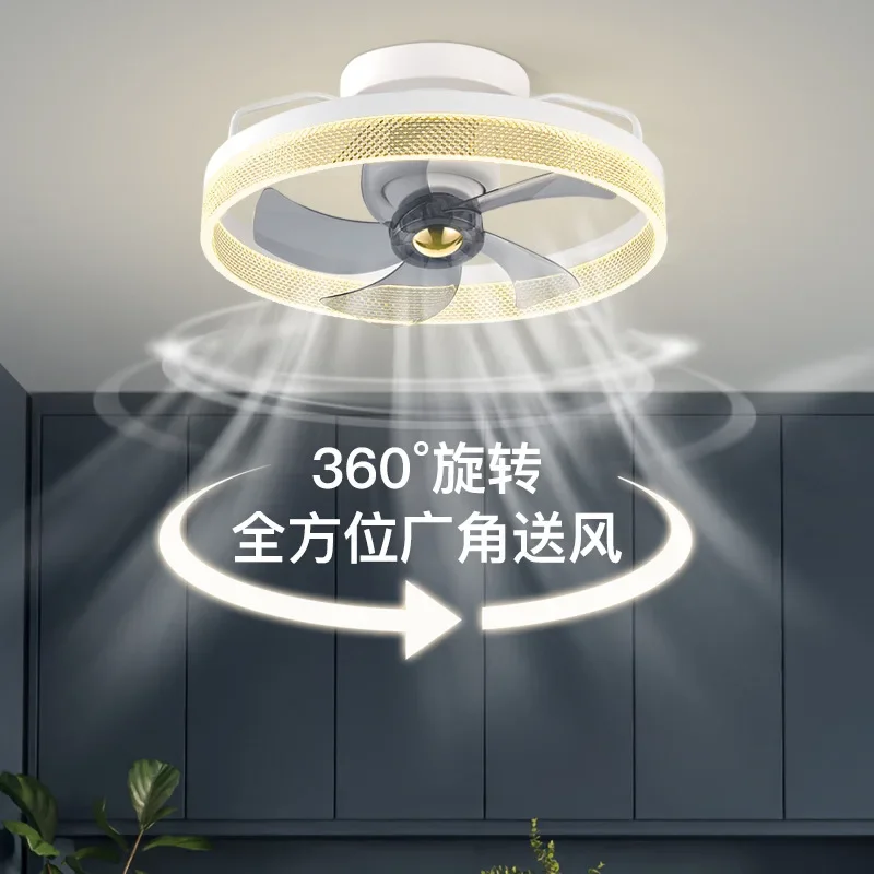 Ceiling shaking fan light, bedroom Nordic home dining room electric  integrated fan chandelier