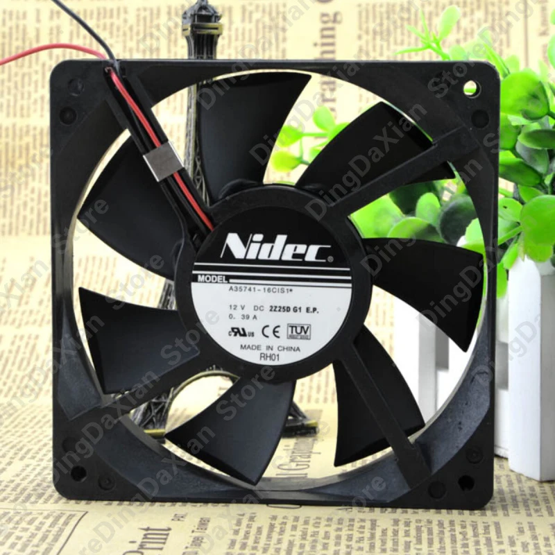 d 1PCS For Nidec A35741-16CIS1 | 12V 0.39A | 12CM | Quiet Industrial Chassis Cooling Fan
