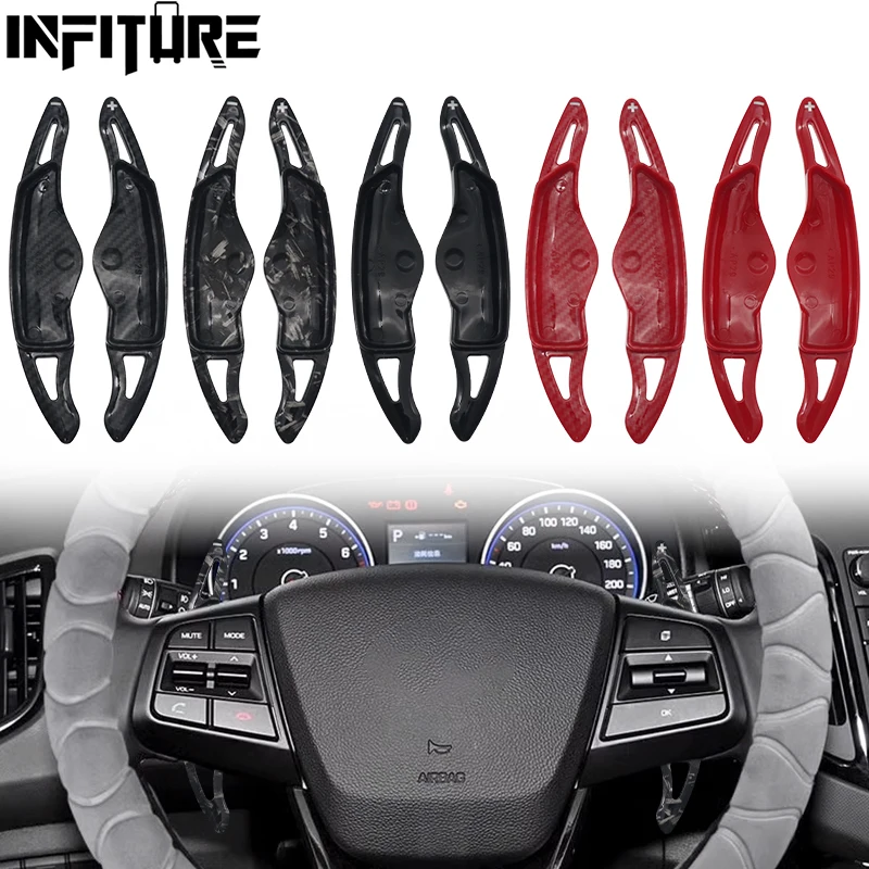 For Hyundai Elantra Tucson Sonata Genesis G70 2018-2022 Car Steering Wheel Paddle Shifter Cover ABS Trim Accessories