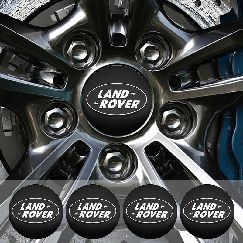 4 Tapas Centrales para Ruedas de 60MM, Cubiertas Antipolvo para Llantas de Auto, para Land Rover Range Rover 98 Evoque Defender 110 SV Discovery