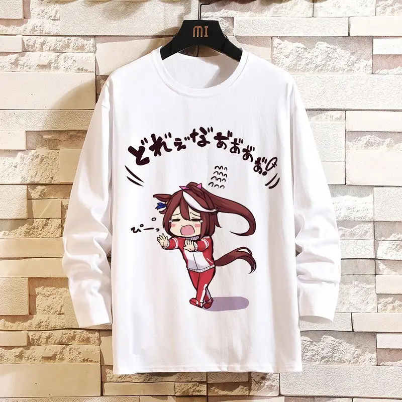 

Anime Game Jockey Girl Long Sleeve T-Shirt Pretty Derby Special Zhou Donghai Emperor Round Neck Top Game Merchandise