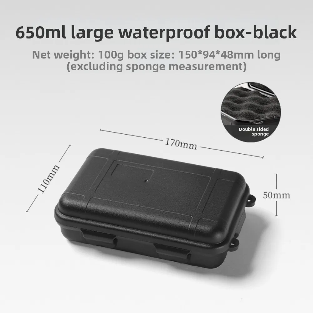 Caixa de kit de sobrevivência ao ar livre da ferramenta edc, caixa selada à prova de choque, resistente à pressão e à prova d'água, caixa de armazenamento de sobrevivência na selva