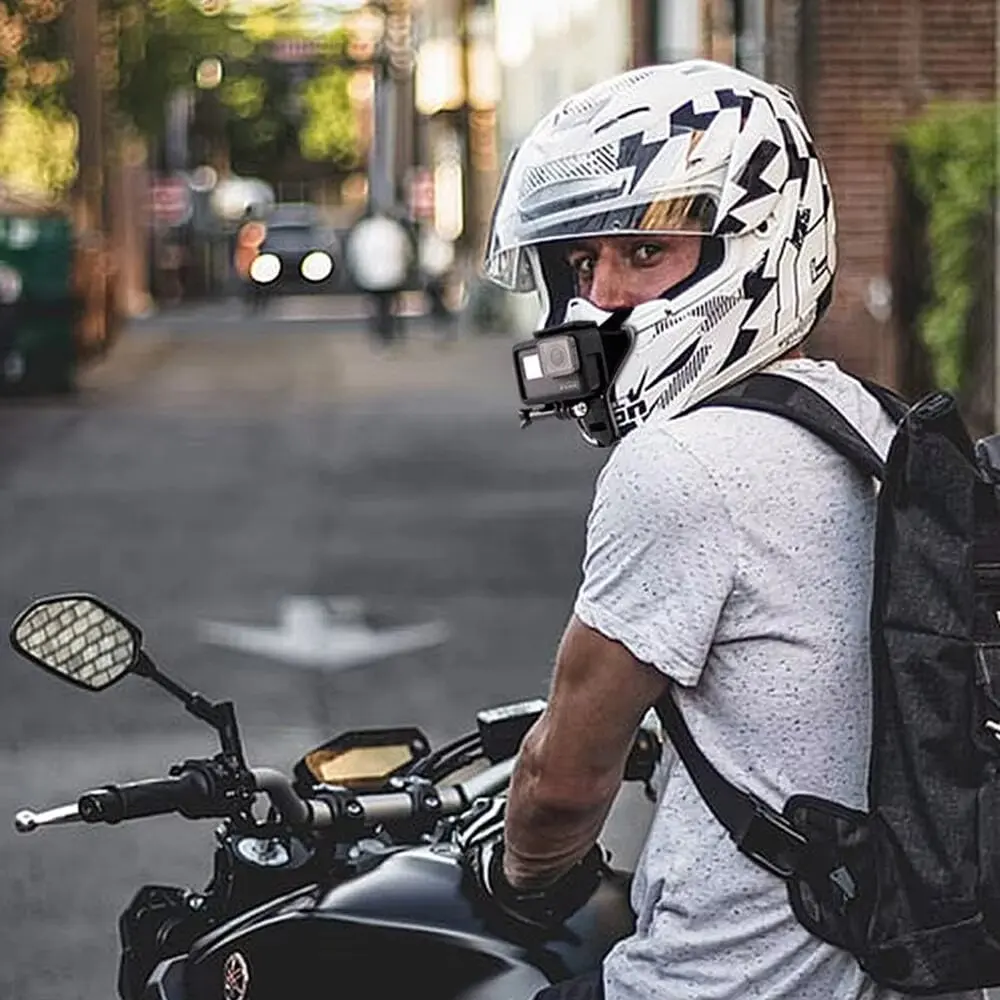 Motorcycle Helmet Strap Mount Cellphone Stand Holder For Camera Mobile Phone Support Live Cycling Record Camera Phone Bracket