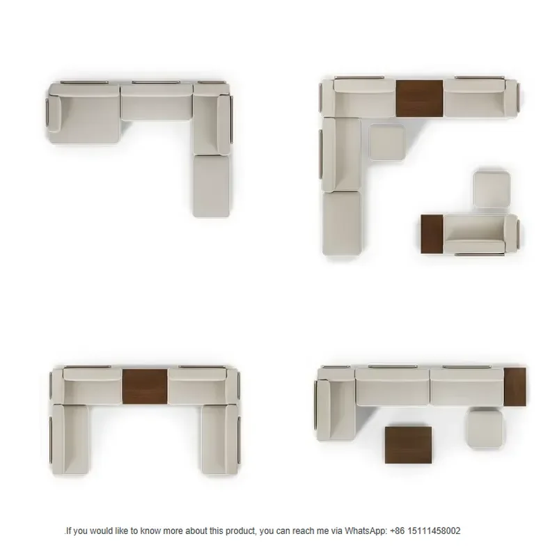 Bespoke High End Villa Furniture Custom Modular Sectional Sofa Set Modern Fabric Living Room Sofa