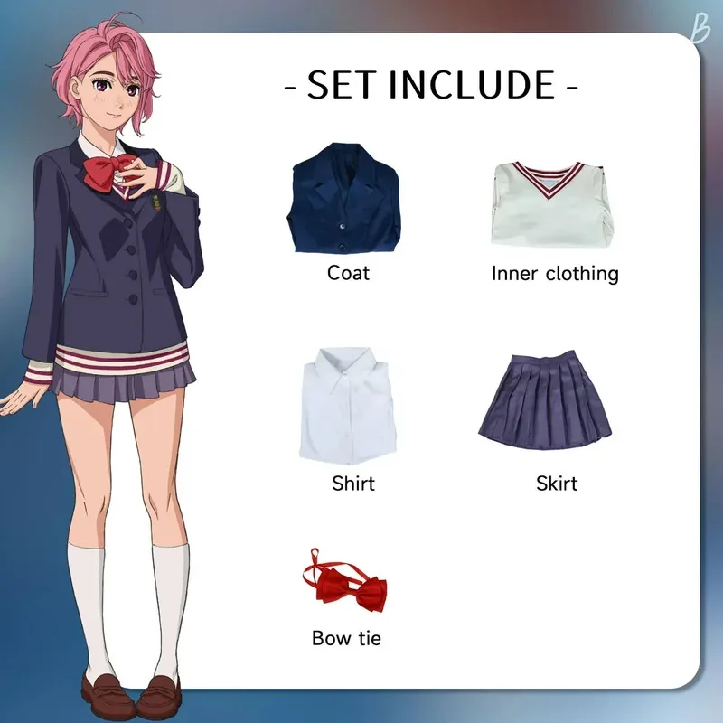 Hiratori Aira Costume Cosplay Dandadan Carnevale Uniforme Anime Costumi di Halloween Donne Abiti per personaggi del gioco