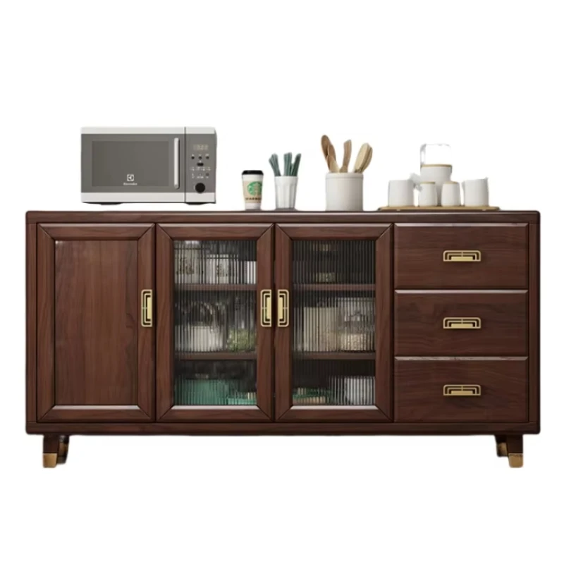 High-end solid wood sideboard large storage drawer cabinet