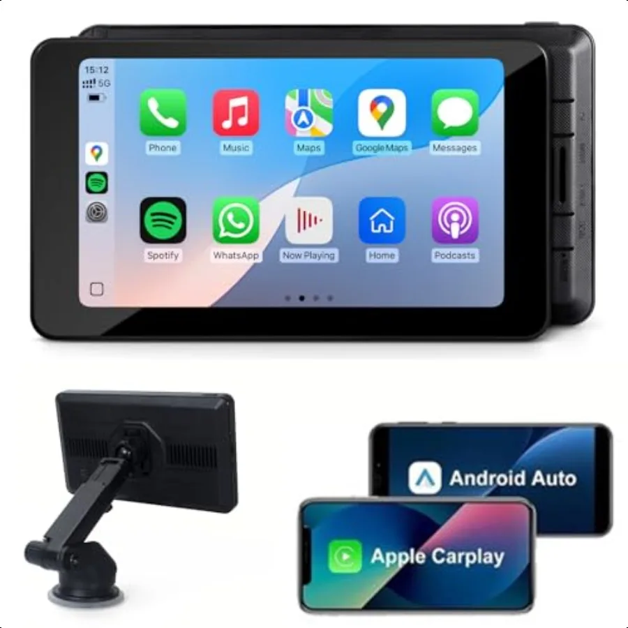 

Wirel Car Stereo Compatable with Apple CarPlay and Android Auto 7inch Touch Screen in Car FM Transmission with 5.0 Bluetooth Ha