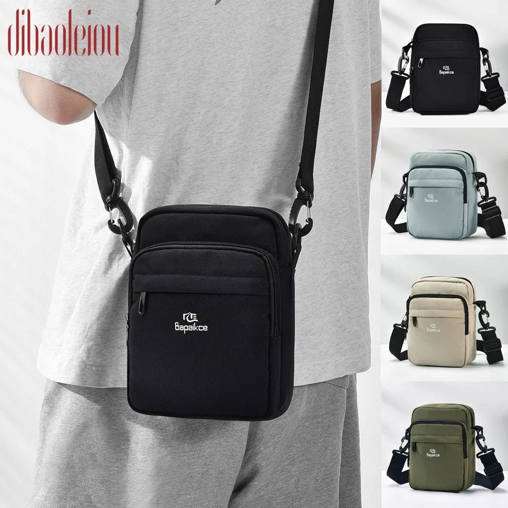 Messenger Sling Bag Men\'s Casual Messenger Bag Multi-layer Oxford Cloth Shoulder Bag Fashion Travel Men\'s Crossbody Bag