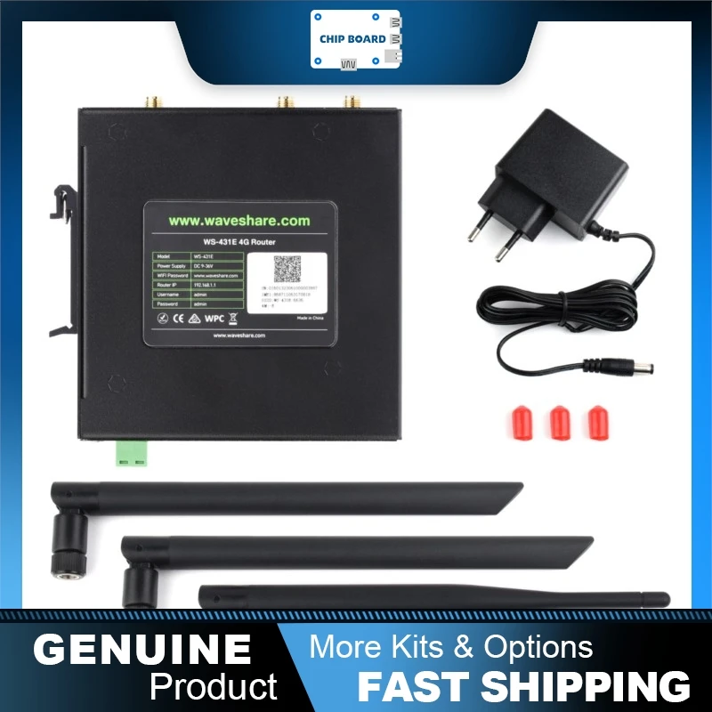 Industrial 4G LTE Router Device, Dual Qualcomm Chipset with Multi-VPN Support, Three Ethernet Ports and High-Speed