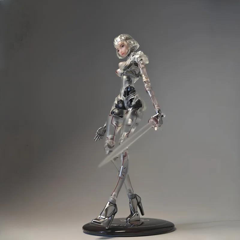 구케 1/12 스케일 여성 군인 로봇 에이전트 C1 액션 피규어 모델 투명 스켈레톤 풀 세트 6인치 컬렉션 장난감