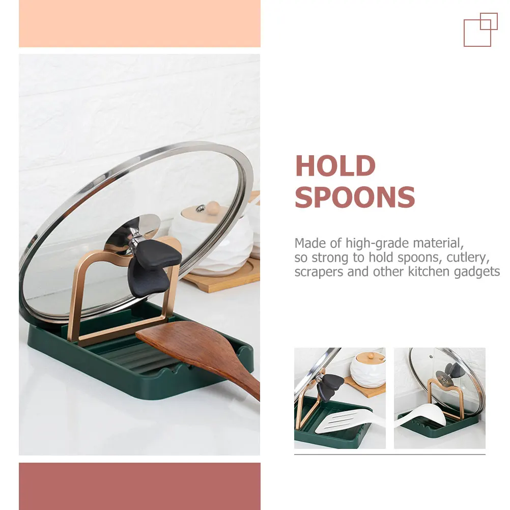 

2pcs Kitchen Rack Household Organizer Countertop Stand Multi-Function Holder Desktop Lid Organizer Folding Lid Stand Kitchen