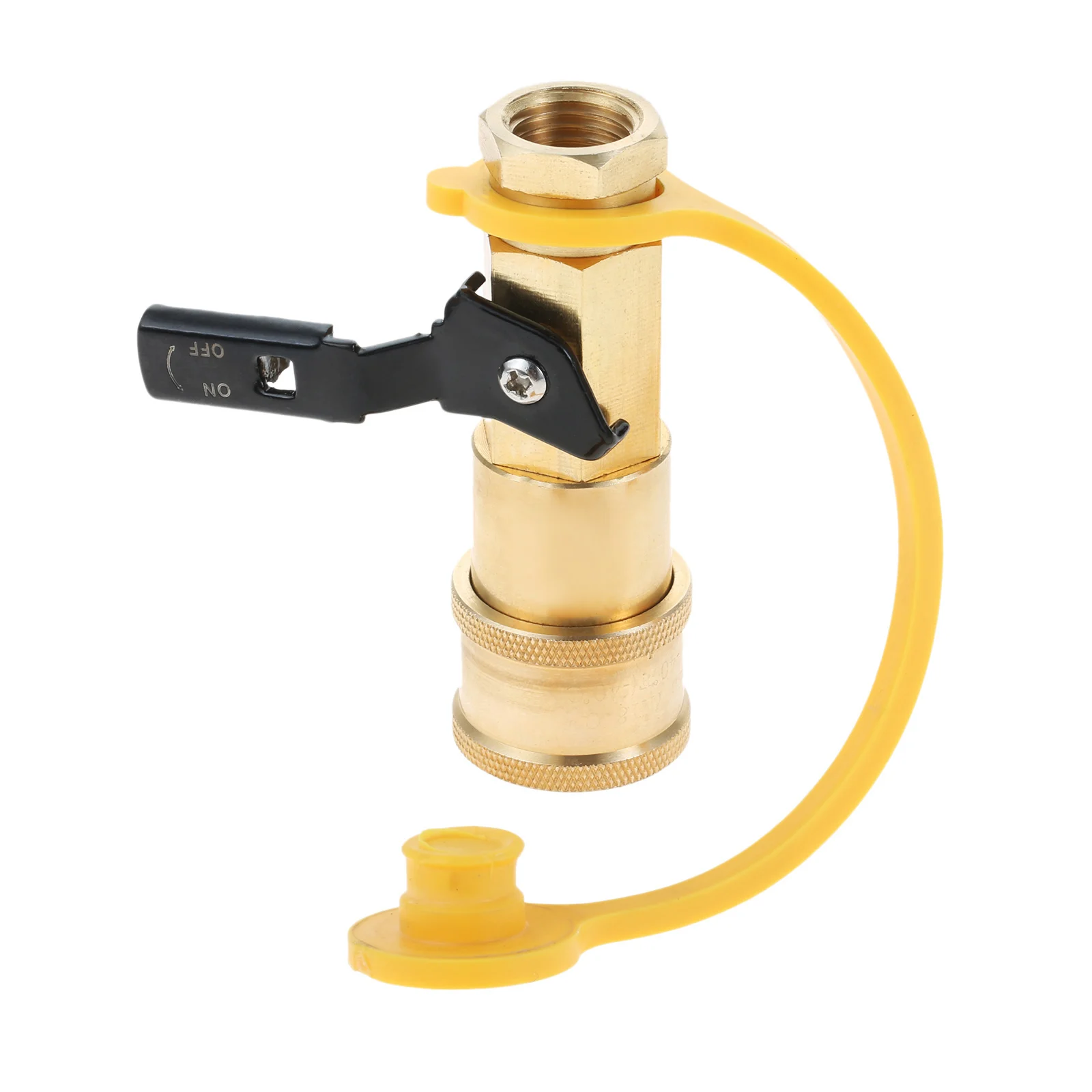 5Pcs/Kit 1/4inch RV Quick Connect Propane Adapter Shutoff Valve Full Flow Plug 3/8incch Male Flare Fitting to Quick-Release