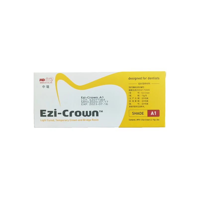 

Mediclus Ezi-Crown Light Cured for Temporary Crown/BITAPEX Calcium Hydroxide Paste MTA for Temporary Crown and Bridge Materials