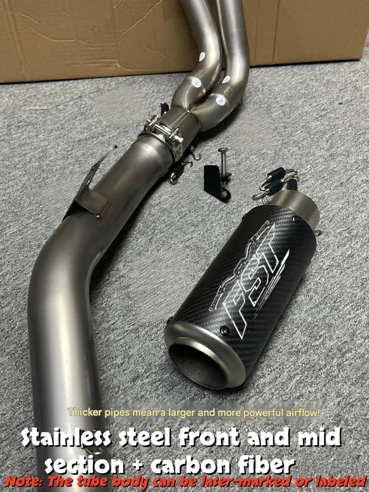 For Aprilia RS660 FST Titanium Full Exhaust System, Straight Through Design, 60mm Caliber, Smooth Exhaust Flow Moto Escape