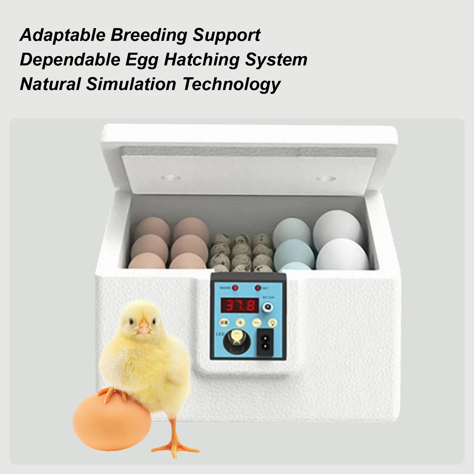 

Incubators For Hatching Eggs Quail Incubator Box With Candling Intelligent Incubation System For Chicken Ducks Quail Poultry