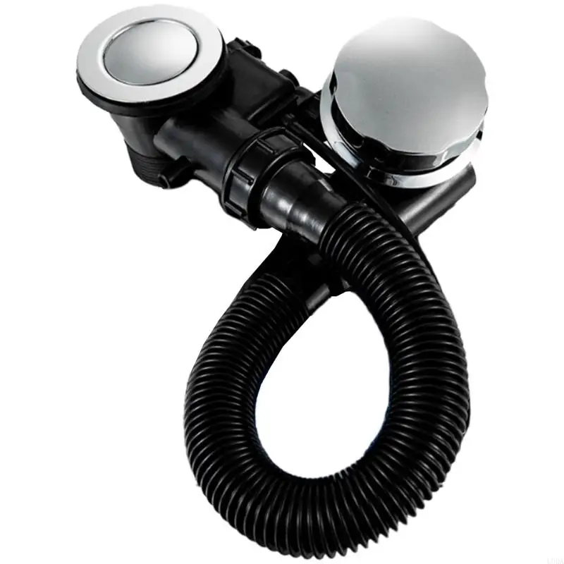  Concealed Overflows Drain Pipe Strong Bathtubs Drainages System Bathroom Accessory Simple Tool Without Mounting for Home Use